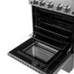 FORNO Breno 24" 2.3 cu. ft. Freestanding Gas Range with 4 Sealed Burners, Storage Drawer and Air Fryer Kit in Stainless Steel, FFSGS6272-24