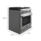 FORNO Lazio 30" 4.3 cu. ft. Gas Range with 5 Sealed Burners, Air Fryer and Griddle, FFSGS6276-30