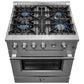 FORNO Marco 30" 4.32 cu.ft. Gas Range with 4 Burners and Built-In Temperature Gauge, FFSGS6277-30