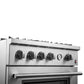 FORNO Marco 30" 4.32 cu.ft. Gas Range with 4 Burners and Built-In Temperature Gauge, FFSGS6277-30