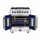 FORNO Massimo 30″ 4.32 cu. ft. Freestanding French Door Dual Fuel Range with 5 Burners, FFSGS6325-30