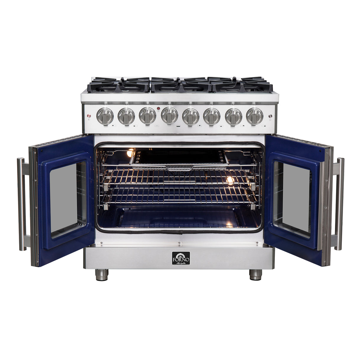 Forno Massimo 36" Freestanding French Door Dual Fuel Range