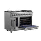 FORNO Massimo 48″ Freestanding French Door Dual Fuel Range with 8 Burners, FFSGS6325-48