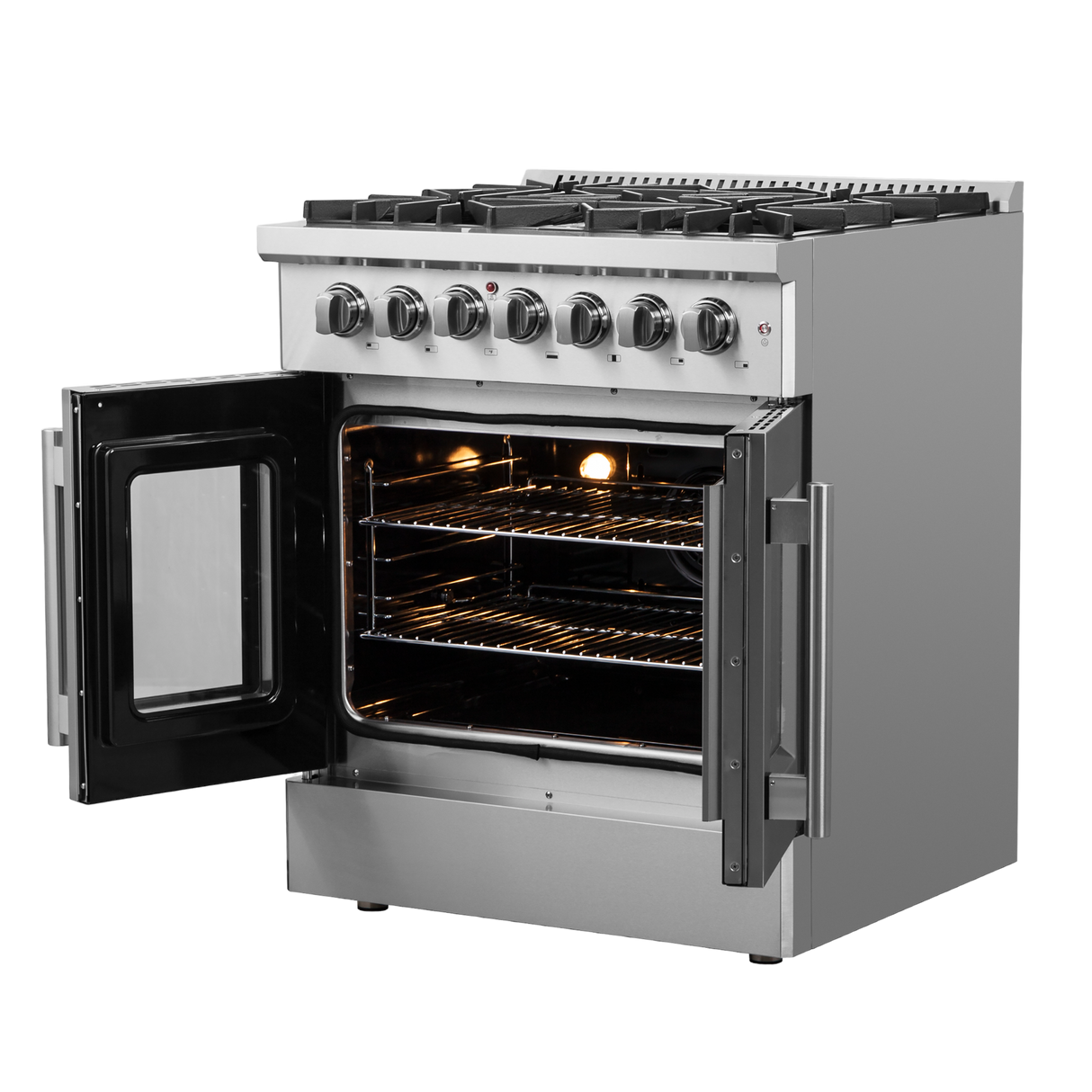 Forno Galiano 30" Freestanding French Door Dual Fuel Range