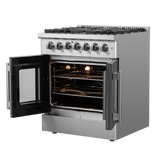 Forno Galiano 30" Freestanding French Door Dual Fuel Range