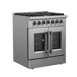 Forno Galiano 30" Freestanding French Door Dual Fuel Range