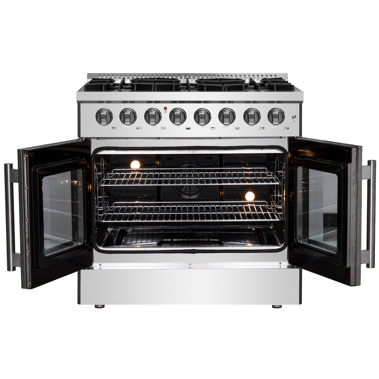 Forno Galiano 36" Freestanding French Door Dual Fuel Range