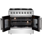 Forno Galiano 36" Freestanding French Door Dual Fuel Range