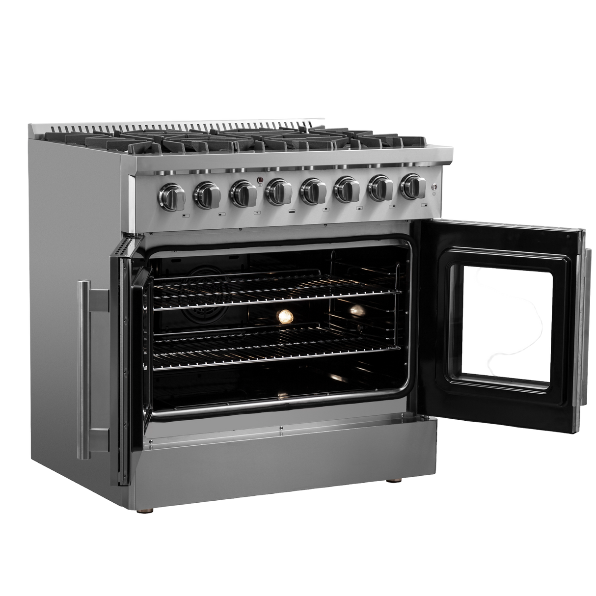 Forno Galiano 36" Freestanding French Door Dual Fuel Range