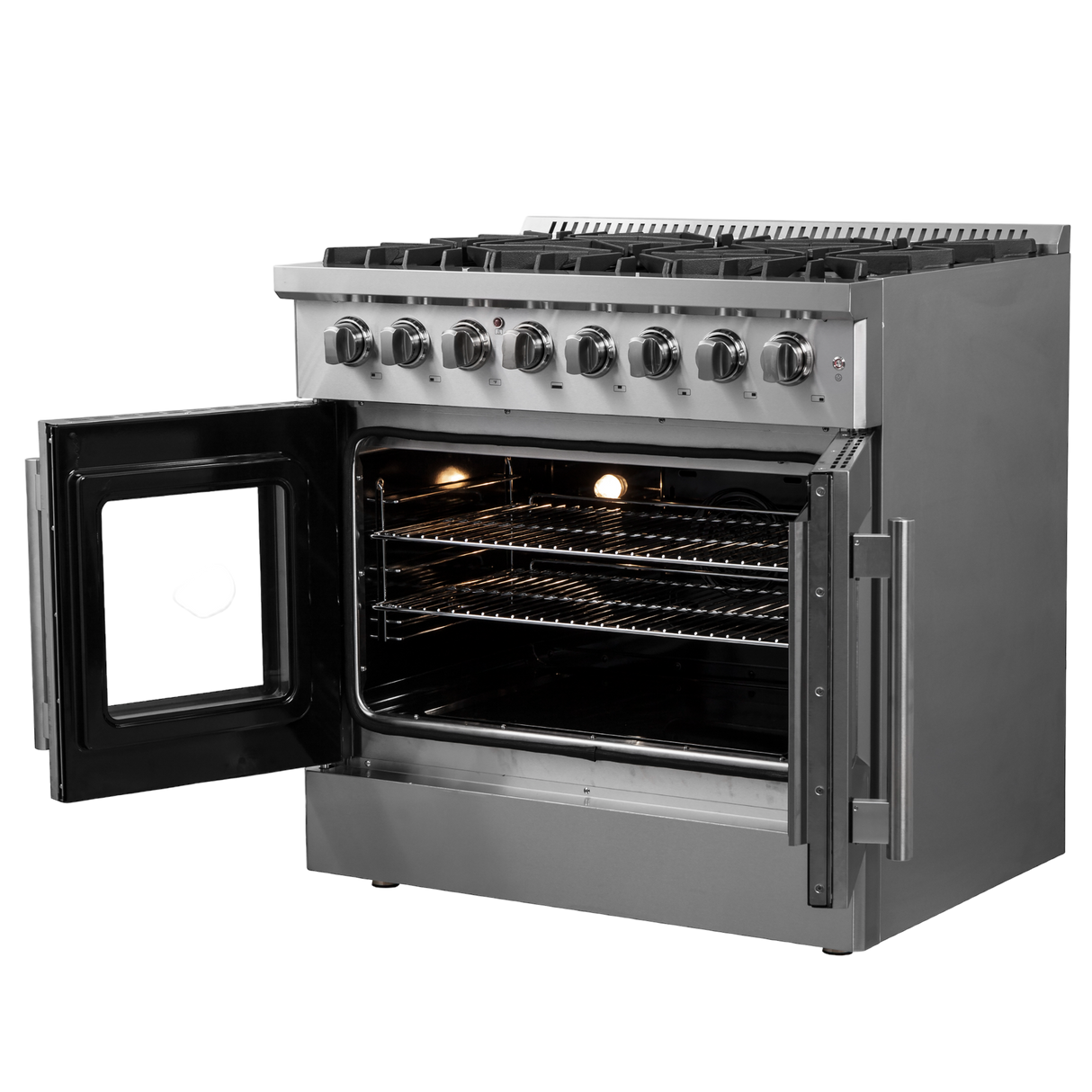 Forno Galiano 36" Freestanding French Door Dual Fuel Range