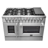 Forno Galiano 48" Freestanding French Door Dual Fuel Range