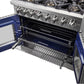 FORNO Capriasca 36" 5.36 cu. ft. Dual Fuel Range with 6 Brass Burners, Air Fryer Kit, Rotisserie Kit, Wok Support & Griddle in Stainless Steel, FFSGS6387-36