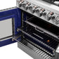 FORNO Massimo 30″ 4.32 cu. ft. Freestanding French Door Gas Range with 5 Burners, FFSGS6439-30