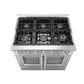 FORNO Galiano 36" 5.36 cu. ft. Freestanding Gas Range with French Door and 6 Burners, FFSGS6444-36