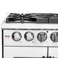 FORNO Capriasca 30" 4.32 cu. ft. French Door Gas Range with 5 Brass Burners, Air Fryer Kit, Rotisserie Kit, Wok Support & Griddle in Stainless Steel, FFSGS6460-30