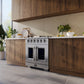 FORNO Capriasca 30" 4.32 cu. ft. French Door Gas Range with 5 Brass Burners, Air Fryer Kit, Rotisserie Kit, Wok Support & Griddle in Stainless Steel, FFSGS6460-30