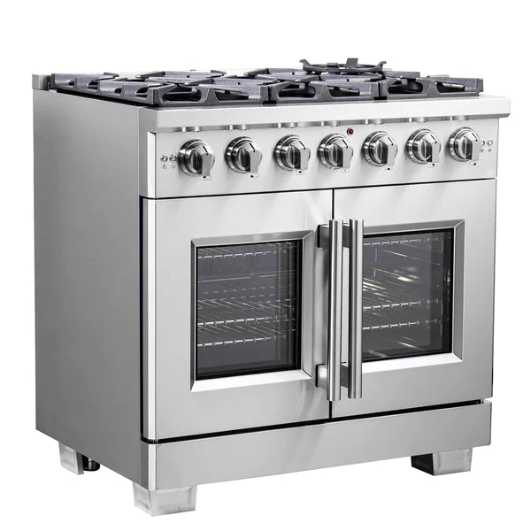 Forno Capriasca 36" Freestanding French Door Gas Range