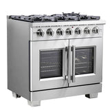 Forno Capriasca 36" Freestanding French Door Gas Range