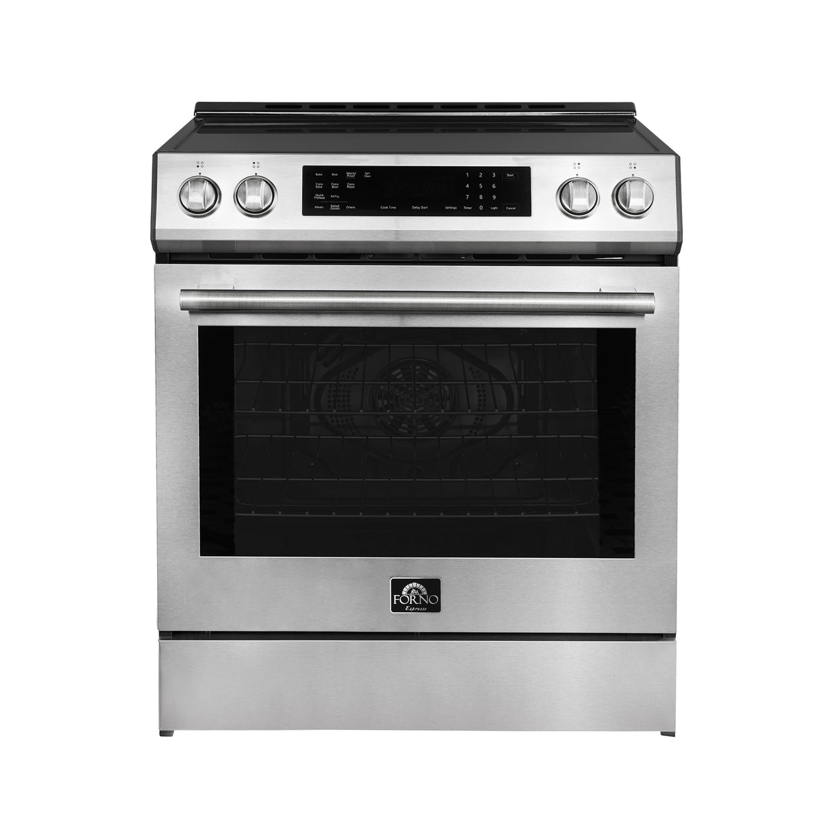 FORNO Espresso Donatello 30" 5 cu. ft. Induction Range with Air Fry and Self-Clean in Stainless Steel and Stainless Steel Handles, FFSIN0905-30