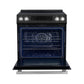 FORNO Espresso Donatello 30" 5 cu. ft. Induction Range with Air Fry and Self-Clean in Black and Antique Brass Handles, FFSIN0905-30BLK