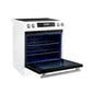 FORNO Espresso Donatello 30" 5 cu. ft. Induction Range with Air Fry and Self-Clean in White and Stainless Steel Handles, FFSIN0905-30WHT