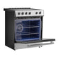 FORNO Espresso Leonardo 30" 5 cu. ft. Induction Range with Knob Control in Stainless Steel and Stainless Steel Accents, FFSIN0982-30