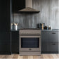 FORNO Espresso Package - 30" Induction Range, Range Hood, 36" Refrigerator with Ice Maker and Dishwasher in Stainless Steel
