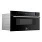 FORNO Espresso Capoliveri 30" 1.2 cu. ft. Built-In Microwave Drawer in Black with Stainless Steel Handles, FMWDR3000-30BLK