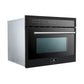 FORNO Espresso Oliena 24" 1.6 cu. ft. Built-In Microwave Oven in Black with Stainless Steel Handles, FMWDR3093-24BLK