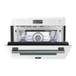 FORNO Espresso Oliena 24" 1.6 cu. ft. Built-In Microwave Oven in White with Stainless Steel Handles, FMWDR3093-24WHT