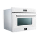 FORNO Espresso Oliena 24" 1.6 cu. ft. Built-In Microwave Oven in White with Stainless Steel Handles, FMWDR3093-24WHT