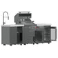 FORNO Bulnes Outdoor Kitchen - 30" BBQ, 60,000 BTU, 3 Burners with Sear & Rotisserie Infrared Burners, Stainless Steel Outdoor Kitchen with 1.8 cu.ft. Beverage Center and White Sintered Stone Countertops