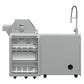FORNO Bulnes Outdoor Kitchen - 40" BBQ, 95,000 BTU, 5 Burners, Sear & Rotisserie Infrared with Side Burner, Stainless Steel Outdoor Kitchen with 1.8 cu.ft. Beverage Center & White Sintered Stone Countertops