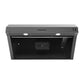 FORNO Espresso Bari 30" 400 CFM Under Cabinet Range Hood in Black with Stainless Steel Handles, FRHUC5255-30BLK