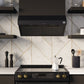 FORNO Espresso Package - 30" Electric Range, Range Hood, Refrigerator and Dishwasher in Black with Antique Brass Handles, FBDL-006-02US