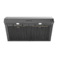 FORNO Espresso Package - 30" Electric Range, Range Hood and Refrigerator in Black with Antique Brass Handles