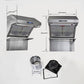 FORNO Savona 30" 600 CFM Wall Mount Range Hood with Back Splash and Hybrid Filters, FRHWM5029-30HB