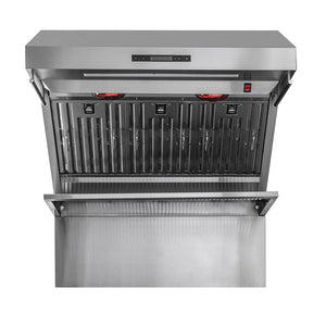 FORNO Savona 36" 1,200 CFM Wall Mount Range Hood with Back Splash and Baffle Filters, FRHWM5029-36