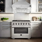 FORNO Appliance Package - 36 Inch Gas Range, Wall Mount Range Hood, Microwave Drawer, AP-FFSGS6244-36-W-3