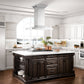 ZLINE 42" CrownSound Island Mount Range Hood in Stainless Steel with Built-in Speakers, GL2iCRN-BT-42