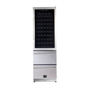FORNO Azienda 24" 108 Bottle Triple Zone Wine Cooler, FWCDR6628-24S