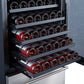 FORNO Azienda 24" 108 Bottle Triple Zone Wine Cooler, FWCDR6628-24S