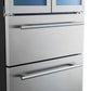 FORNO Campania 32" 120 Bottle Triple Zone French Door Wine Cooler with 2 Beverage Drawers, FWCDR6635-32S