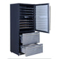 FORNO Capraia 30" 144 Bottle & 200 Can Triple Zone Wine Cooler, FWCDR6661-30S