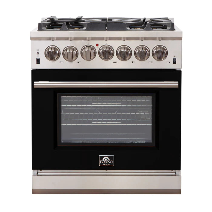 Forno Capriasca 30" Freestanding Gas Range Black Door