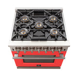 Forno Capriasca 30" Freestanding Gas Range Red Door