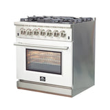 Forno Capriasca 30" Freestanding Gas Range White Door