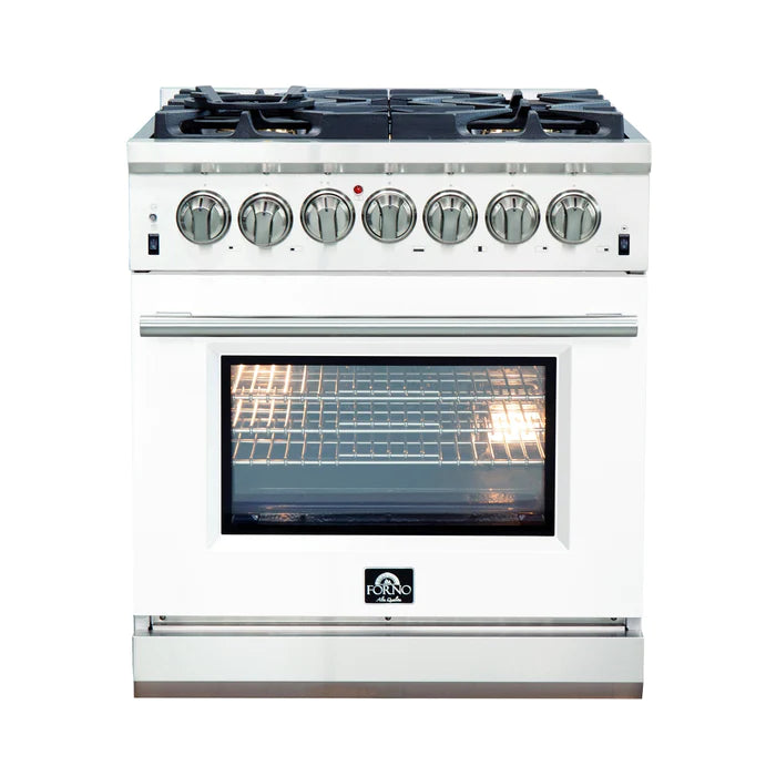 Forno Capriasca 30" Freestanding Gas Range White Door