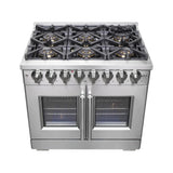 Forno Capriasca 36" Freestanding French Door Dual Fuel Range