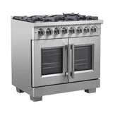 Forno Capriasca 36" Freestanding French Door Dual Fuel Range